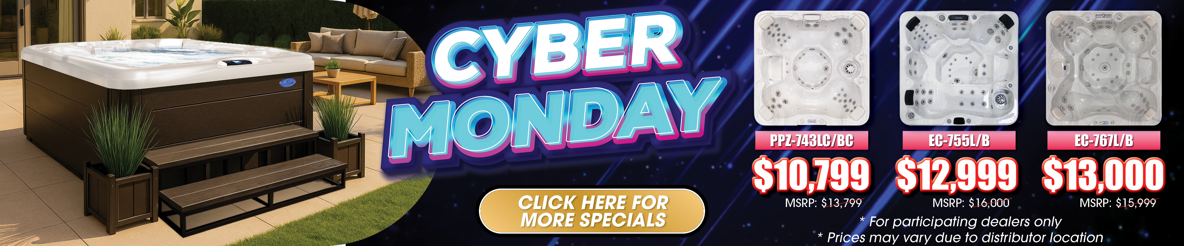 Calspas hot tub being used in a family setting - Columbia